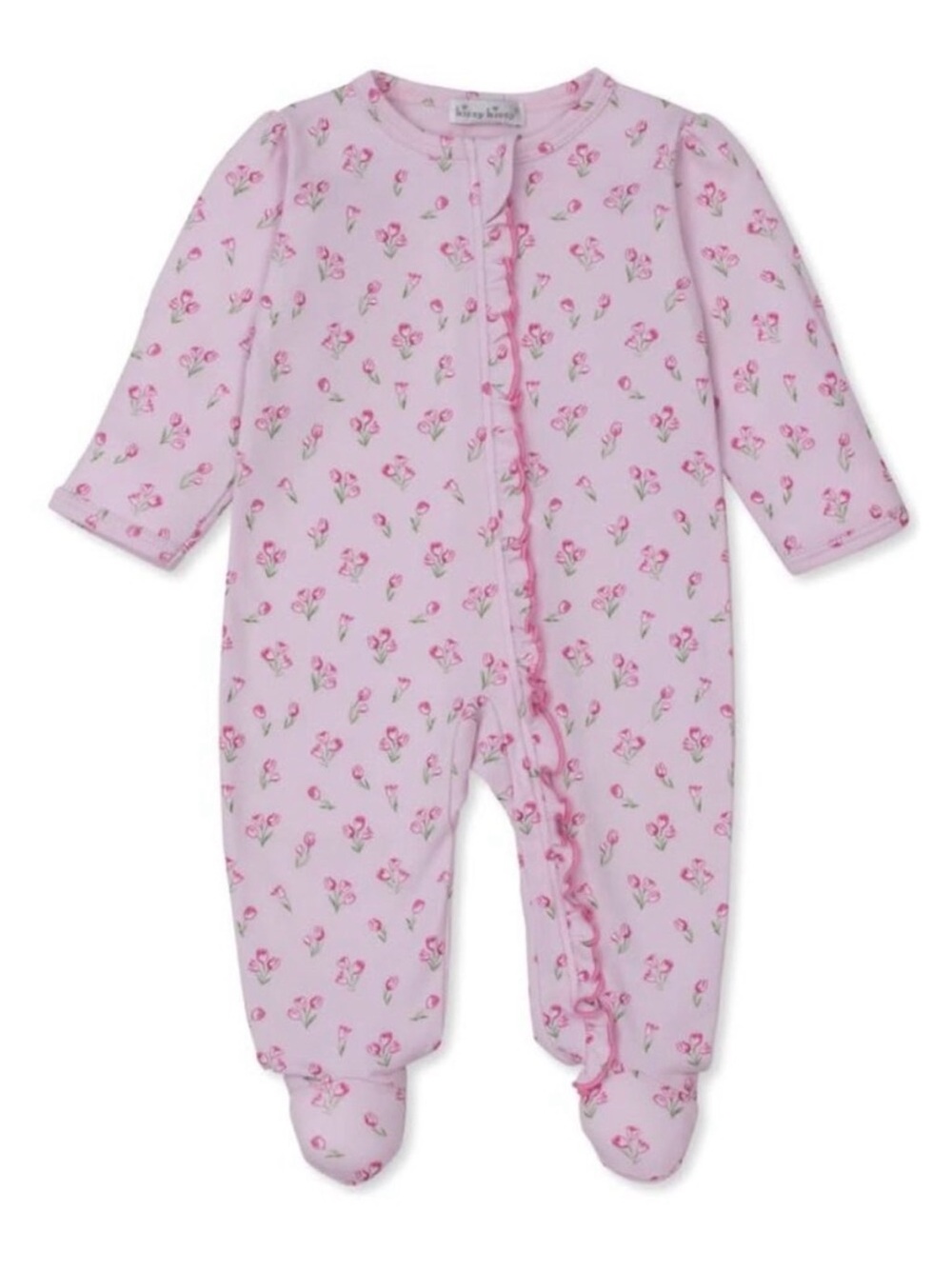 Kissy Kissy Pink Floral Ruffle Footie